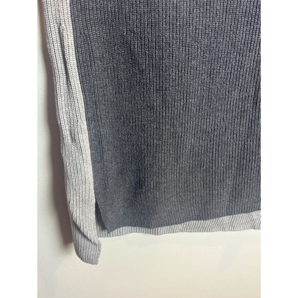 Lands End Knit Tunic Sweater Size Large L Scroop Neck Gray Slate Gray Classic - Picture 2 of 8
